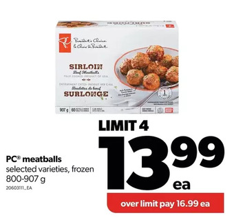 Real Canadian Superstore Pc meatballs offer