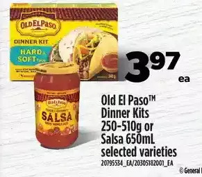 Real Canadian Superstore Old el paso dinner kits or salsa offer