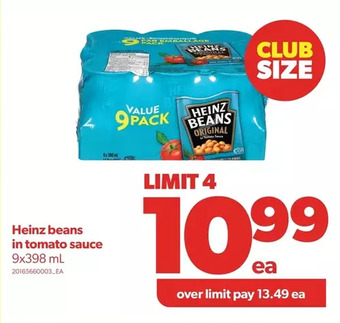 Real Canadian Superstore Heinz beans in tomato sauce offer