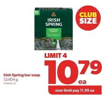 Real Canadian Superstore Irish spring bar soap offer