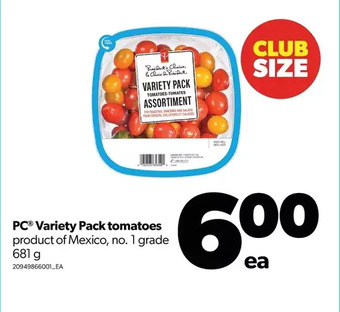 Real Canadian Superstore Pc variety pack tomatoes offer