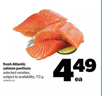 Real Canadian Superstore Fresh atlantic salmon portions offer