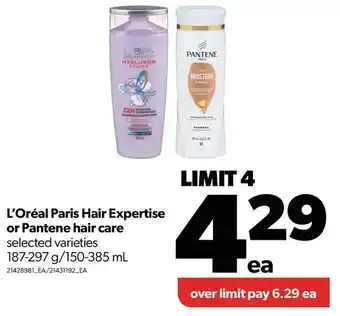 Real Canadian Superstore L’oréal paris hair expertise or pantene hair care offer
