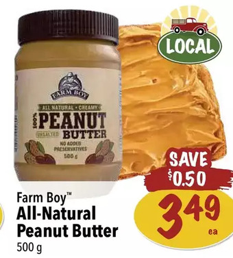 Farm Boy Farm boy all-natural peanut butter offer