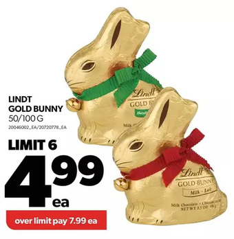 Real Canadian Superstore Lindt gold bunny offer