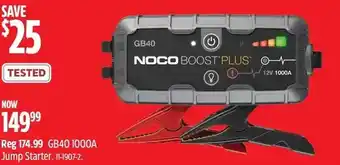 Canadian Tire Gb40 1000a jump starter offer