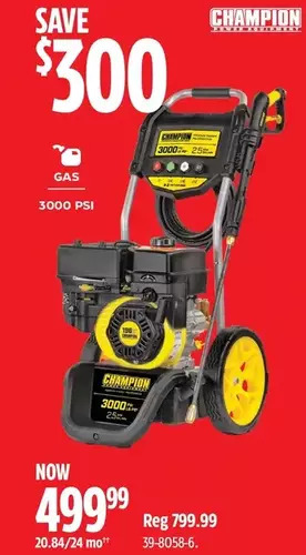 Canadian Tire Champion pressure washer offer