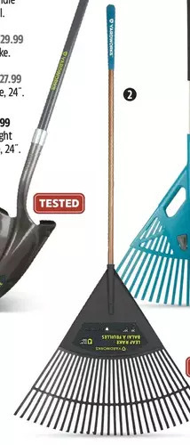 Canadian Tire Yardworks jumbo 30" poly rake offer