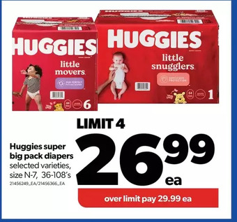 Real Canadian Superstore Huggies super big pack diapers offer