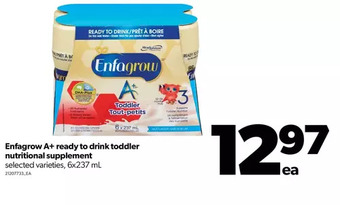 Real Canadian Superstore Enfagrow a+ ready to drink toddler nutritional supplement offer