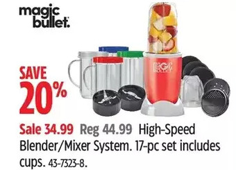 Canadian Tire Magic bullet high-speed blender/mixer system offer