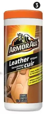 Canadian Tire Armor all leather cleaner, conditioner & protectant wipes offer