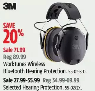 Canadian Tire 3m worktunes wireless bluetooth hearing protection | hearing protection offer