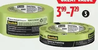 Canadian Tire Scotch painter's tape offer