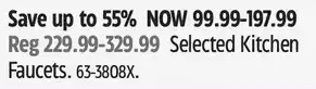 Canadian Tire Kitchen faucets offer
