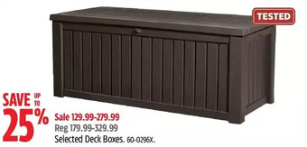Canadian Tire Deck boxes offer