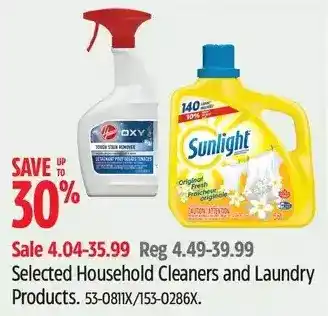 Canadian Tire Household cleaners and laundry products offer