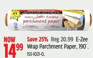 Canadian Tire E-zee wrap parchment paper, 190'. offer