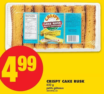 No Frills Crispy cake rusk offer