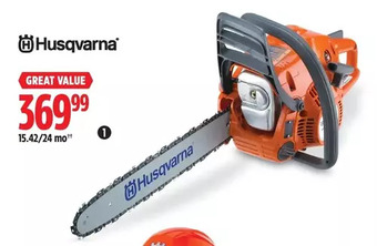 Canadian Tire Husqvarna 120 38cc gas chainsaw, 16" offer