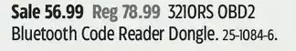 Canadian Tire 3210rs obd2 bluetooth code reader dongle offer