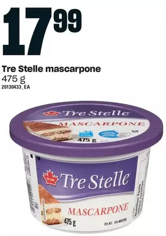 Loblaws Tre stelle mascarpone offer