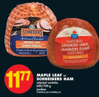 No Frills Maple leaf or schneiders ham offer