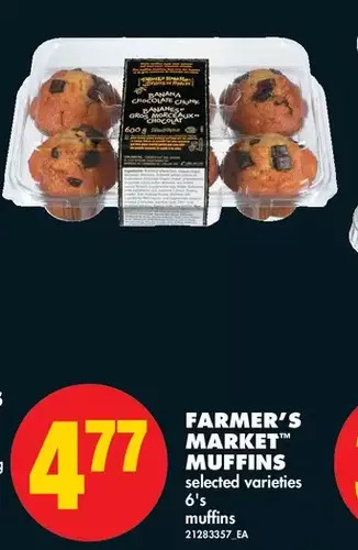 No Frills Farmer's market muffins offer