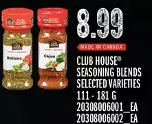 Loblaws Club house seasoning blends offer