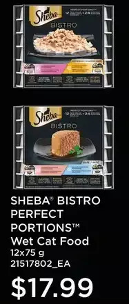 Loblaws Sheba bistro perfect portions wet cat food offer
