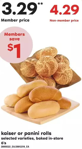 Loblaws Kaiser or panini rolls offer