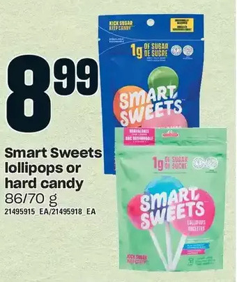 Loblaws Smart sweets lollipops or hard candy offer
