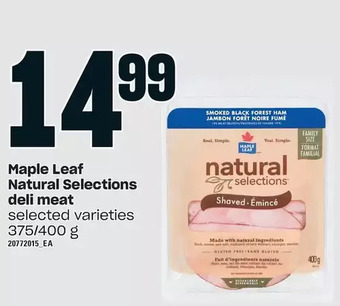 Loblaws Maple leaf natural selections deli meat offer