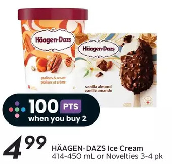 Sobeys Urban Fresh Häagen-dazs ice cream or novelties offer