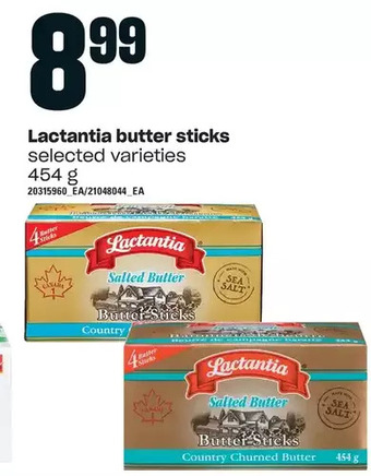 Loblaws Lactantia butter sticks offer