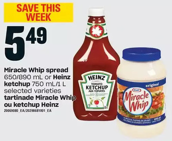 Independent Grocer Miracle whip spread or heinz ketchup offer