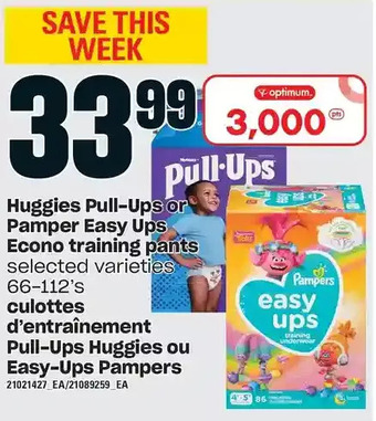Independent Grocer Huggies pull-ups or pampers easy ups econo training pants offer