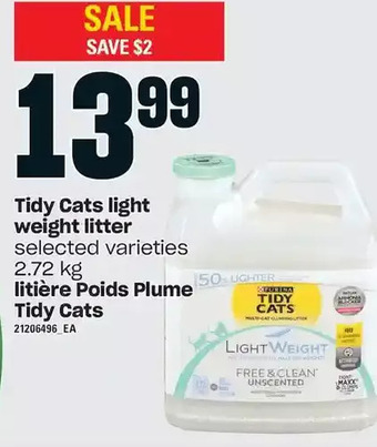Independent Grocer Tidy cats light weight litter offer
