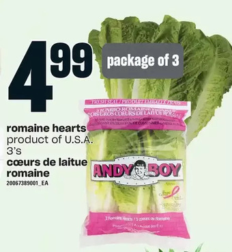 Independent Grocer Romaine hearts offer