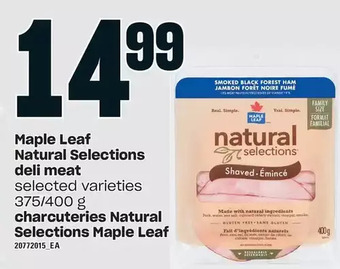 Independent Grocer Maple leaf natural selections deli meat offer