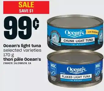 Independent Grocer Ocean's light tuna offer