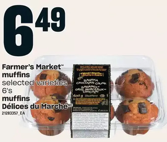 Independent Grocer Farmer's market muffins offer