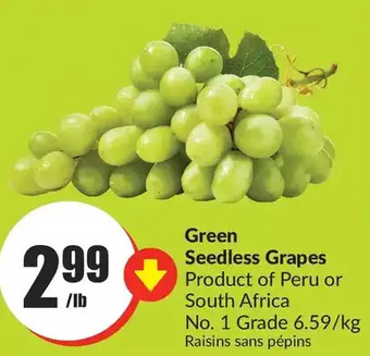 FreshCo Green seedless grapes offer