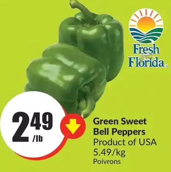 FreshCo Green sweet bell peppers offer