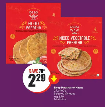 FreshCo Deep parathas or naans offer