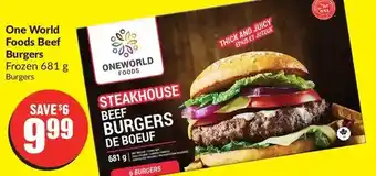 FreshCo One world foods beef burgers offer