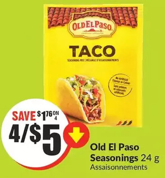 FreshCo Old el paso seasonings offer