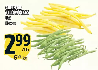 Marché Adonis Green or yellow beans offer