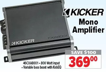 2001 Audio Video Kicker mono amplifier offer