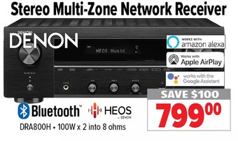 2001 Audio Video Denon stereo multi-zone network receiver offer